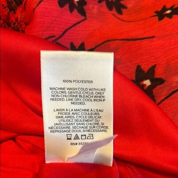 Red Floral Dress Express - Picture 3 of 4